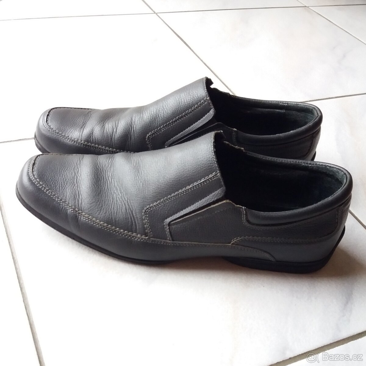 Pánské vycházkové kožené boty. Vel.43 - 7