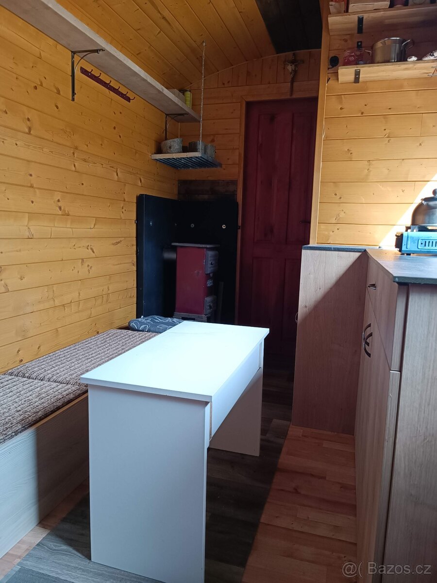 Mobilní chata s výklopnou terasou, maringotka, mobilheim - 7