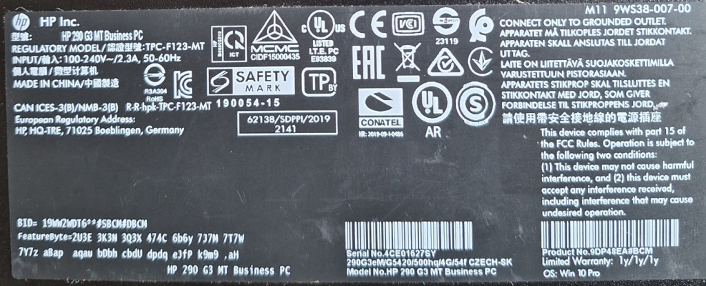 Prodám stolní PC 5x HP, Fujitsu - 7