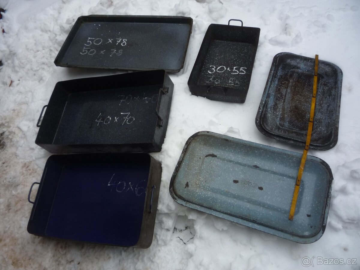 prodám příslušenství k vojenské kuchyni - velké modře smalto - 7