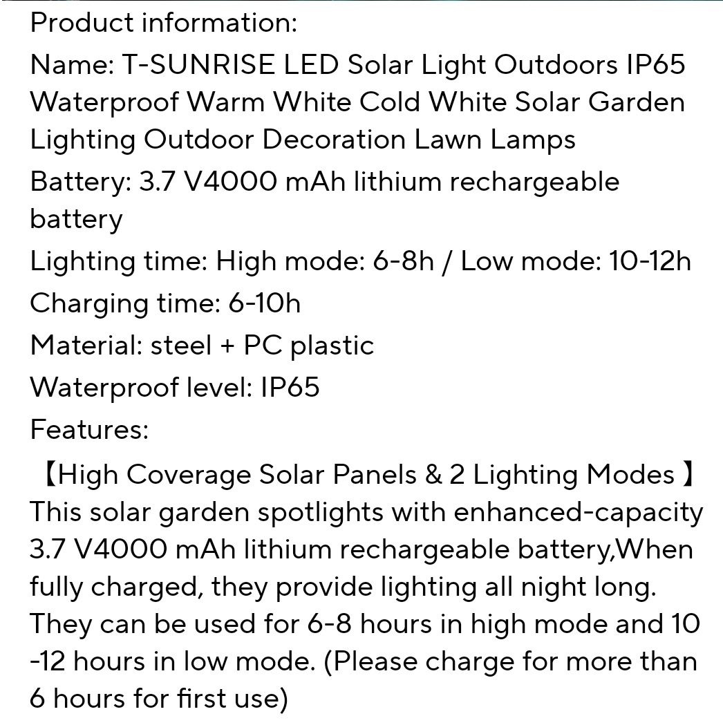 Solarní zahradní osvětlení IP65 - 7