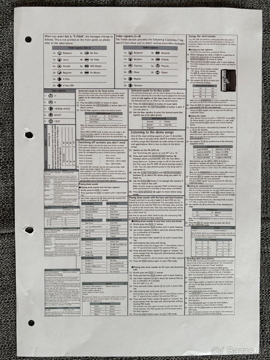 Elektronický akordeon Roland FR-2 klávesový / harmonika - 7