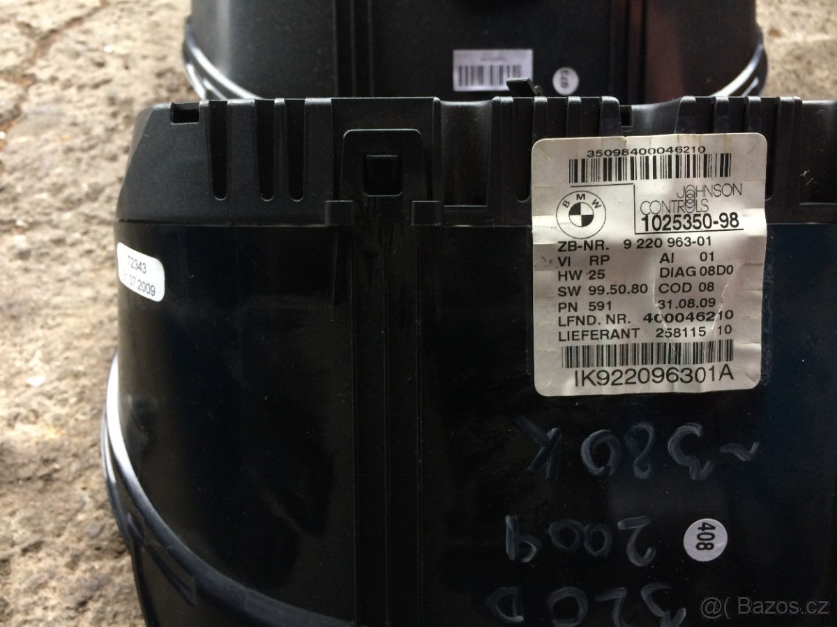 BMW E90 E91 budíky - různé verze předfacelift/facelift - 7