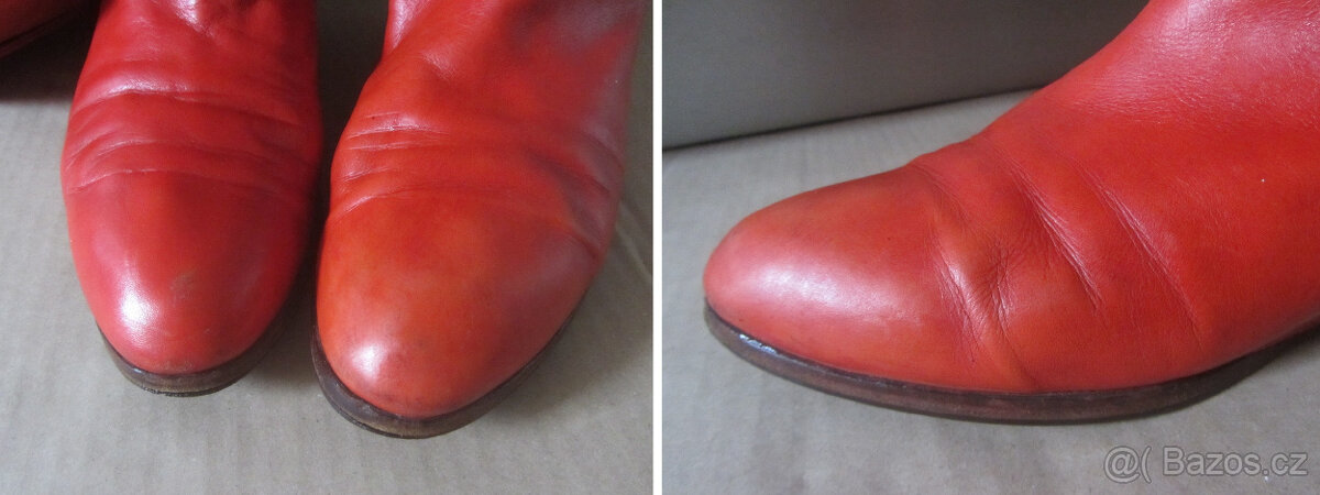 Vintage 80s dámské značkové shrnovací kozačky - 7