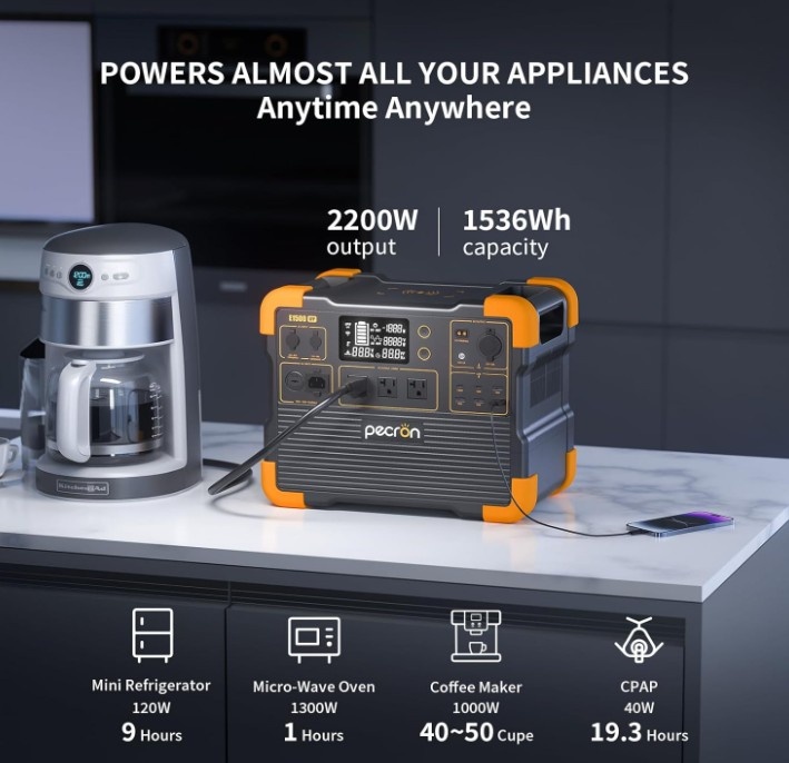 Nabíjecí stanice Pecron E1500LFP - 1536Wh, 2200W - 7