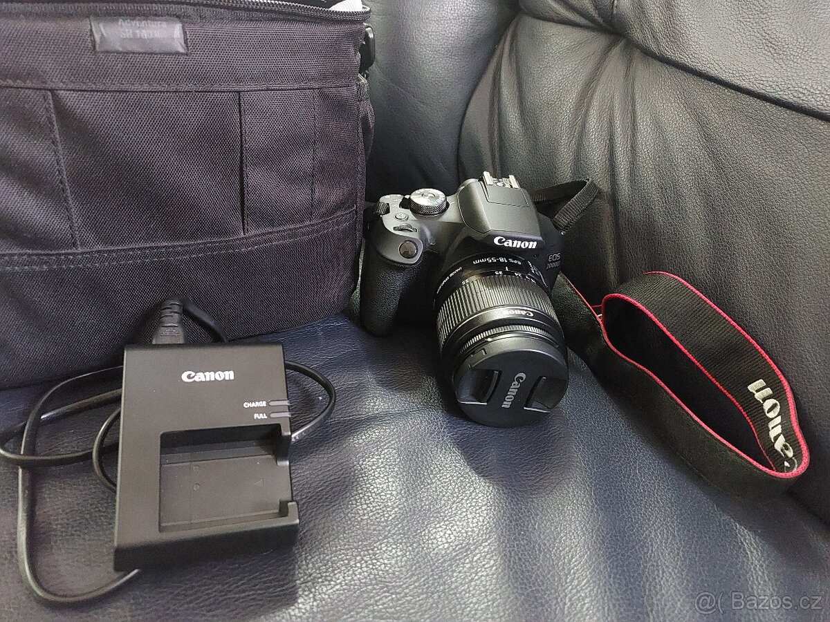 Foťák Canon EOS 2000D,objektiv Canon EOS 18-55mm, nabíječka - 7