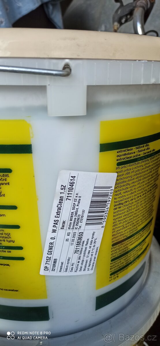 Pastovitá omítka Weber zrno 1.5 - 7