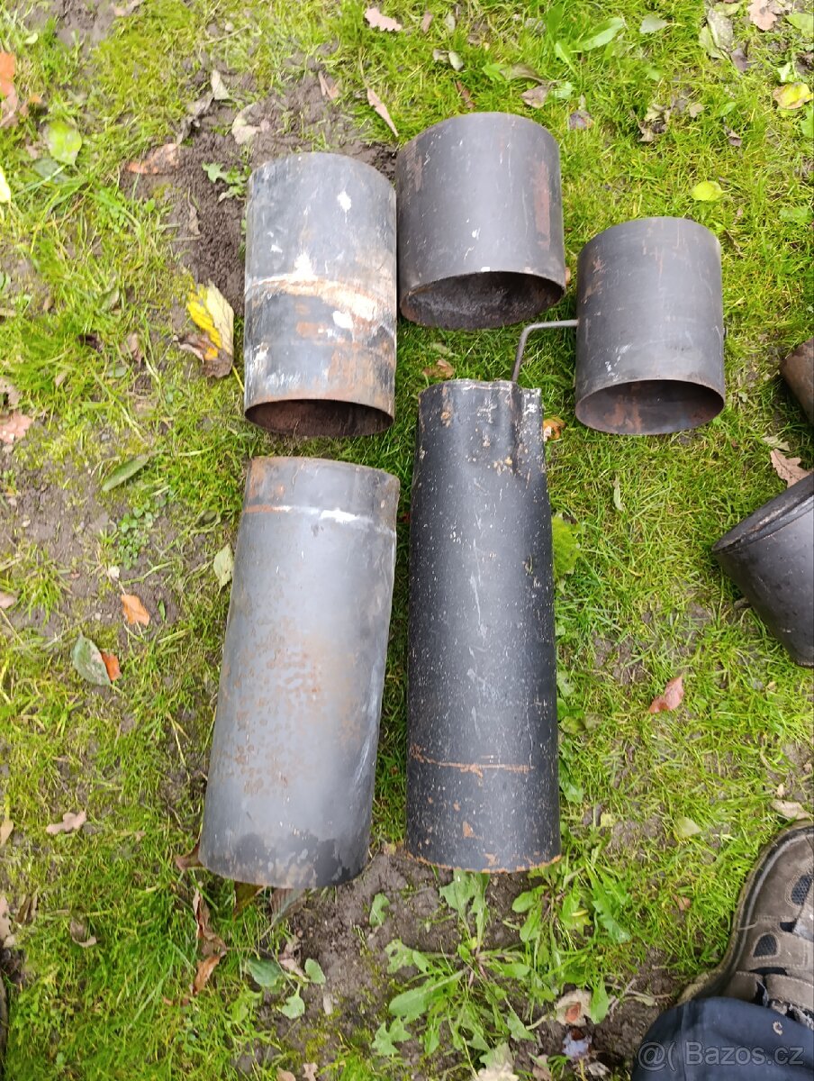 Silnostěnné, komínové roury - černý plech - 7