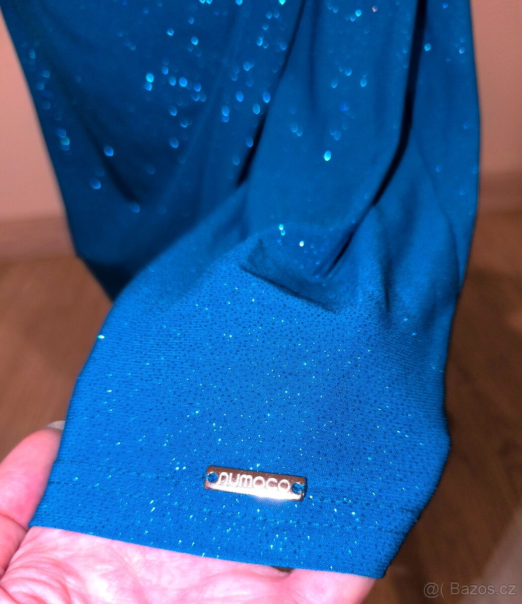 Petrolejové plesové/společenské šaty Numoco - 7