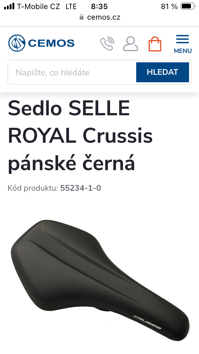 Nové sedlo na kolo Selle Royal Crussis - 7