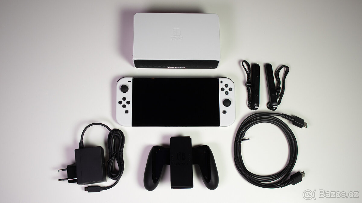 Nintendo Switch OLED White – TOP stav, kompletní balení - 7