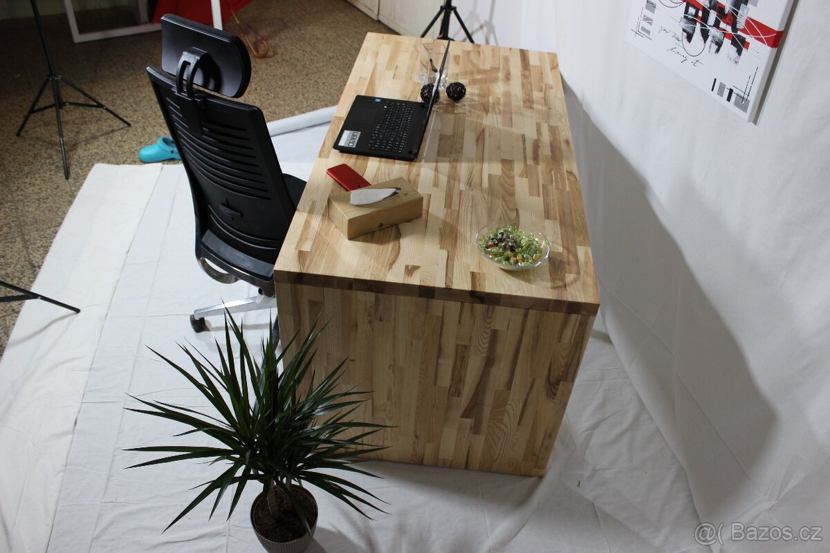 Kancelářský stůl + kontejner - ČERNÁ - 7