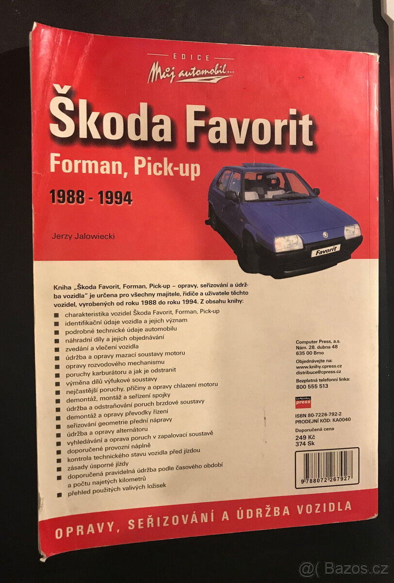 škoda favorit forman knihy příručky návody - 7