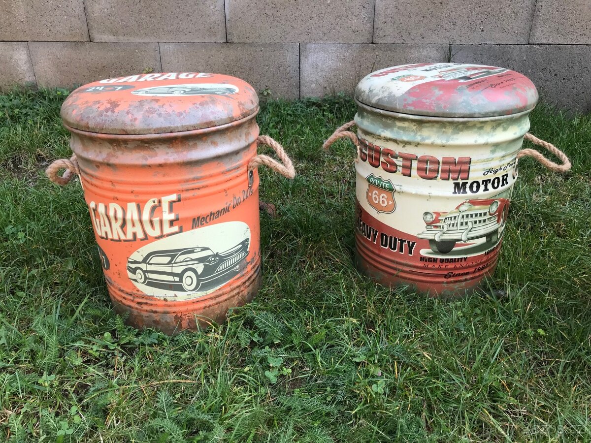 Souprava taburetů a sudu k posezení - 7