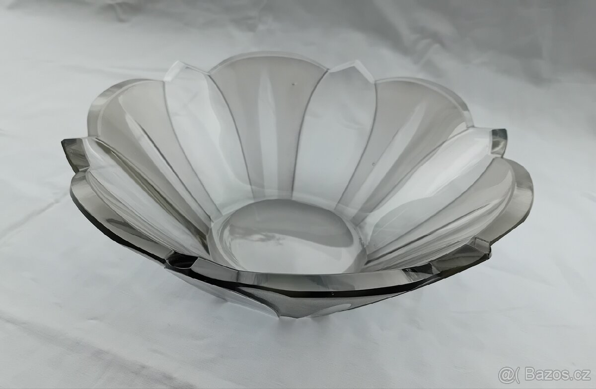 SKLO, HUTNÍ SKLO - MÍSY, VÁZY, POPELNÍKY - 7