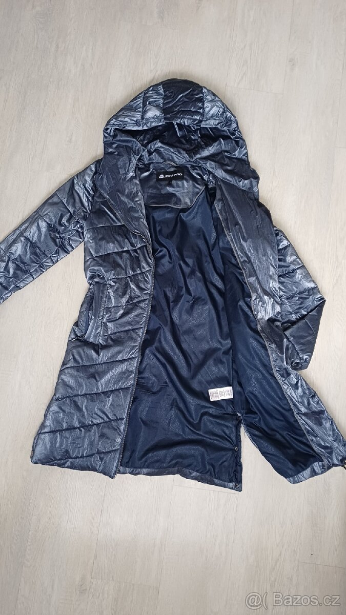 Dlouhý zimní prošívaný kabát/ bunda - 7