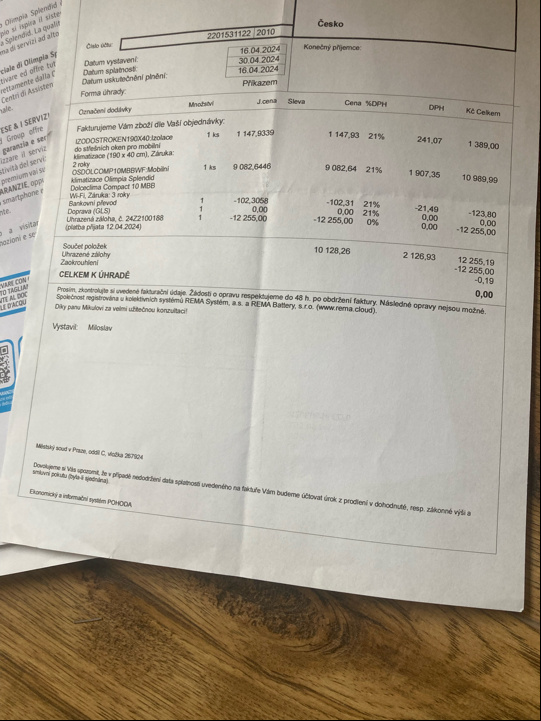 Přenosná mobilní klimatizace Olympia Compact 10MBB - 7