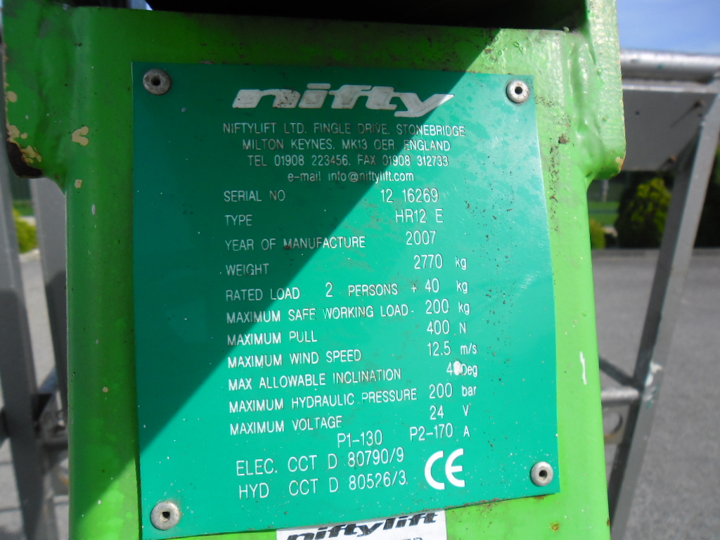 Kloubová pracovní plošina Niftylift HR12 - 7