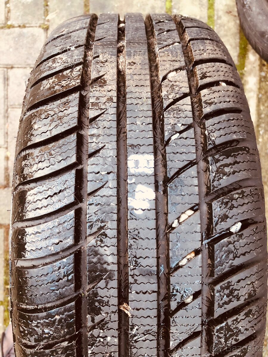 14 " plechový disk 4x100 6Jx14H2 ET43, zimní pneu 185/55/14 - 7