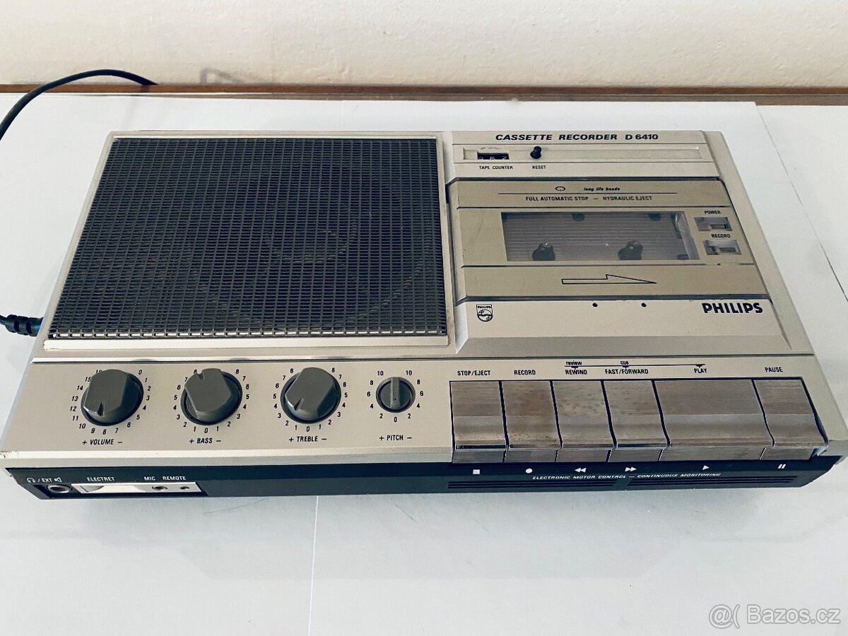 Kazetový magnetofon Philips D6410, rok 1983 - 7