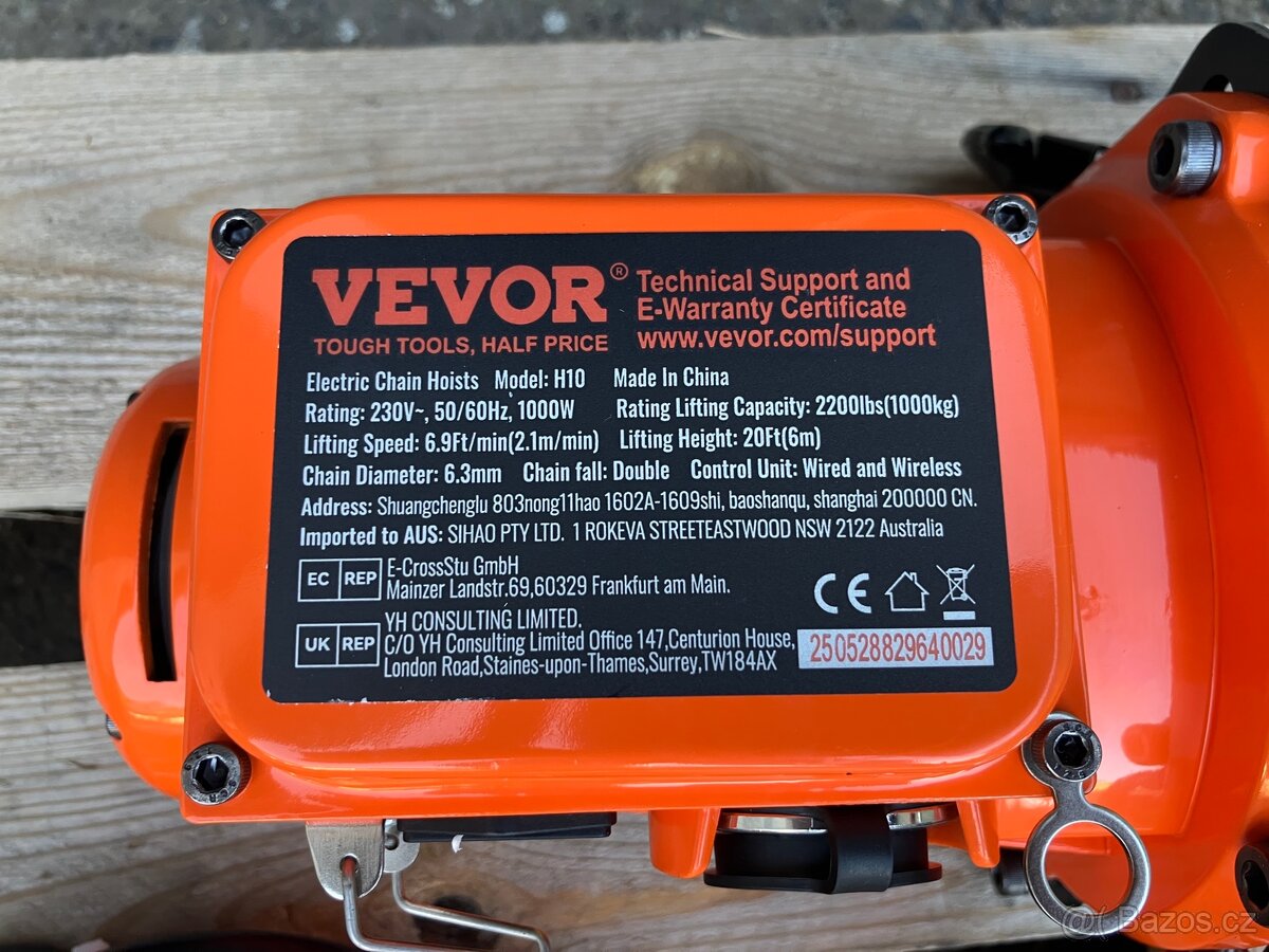 Elektrický řetězový kladkostroj 1000 Kg - 7