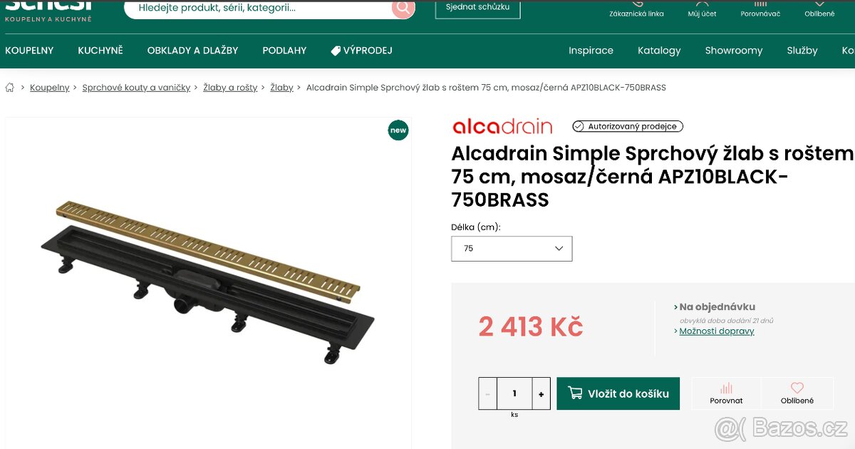 Alcadrain Simple Sprchový žlab - Nový - 7