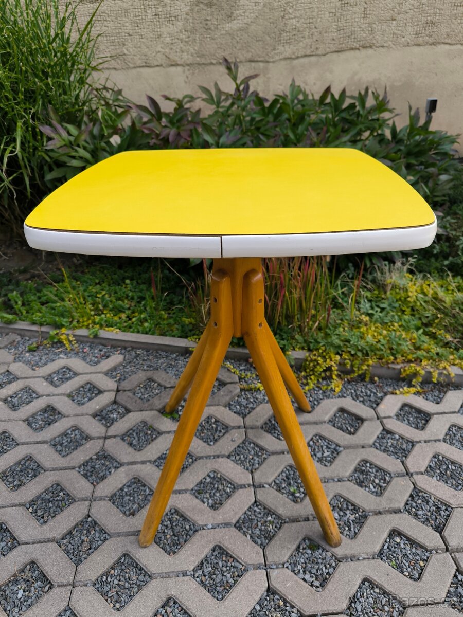 Retro stolek s umakartovou deskou - Brusel Expo 58 - 7