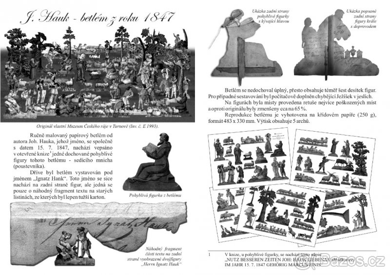 Historický vystřihovací papírový betlém z Turnova - J. Hauk - 7