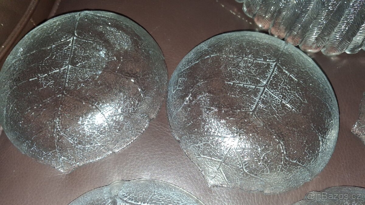Mísa z ručně lisovaného skla Pavel Pánek plus misky - 7