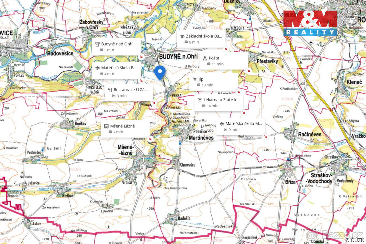 Prodej pozemku k bydlení, 2067 m², Budyně nad Ohří - 7