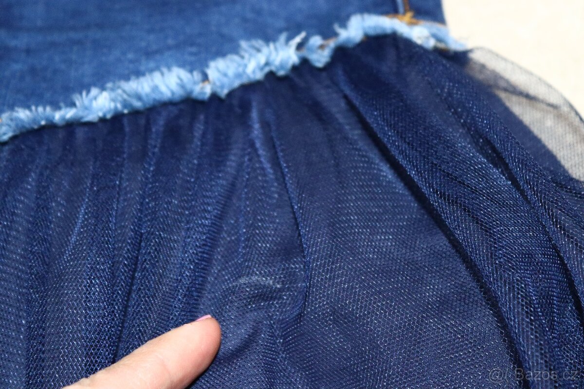 Parádní džínovo-tylová sukně MEK vel. 122/128 - 7