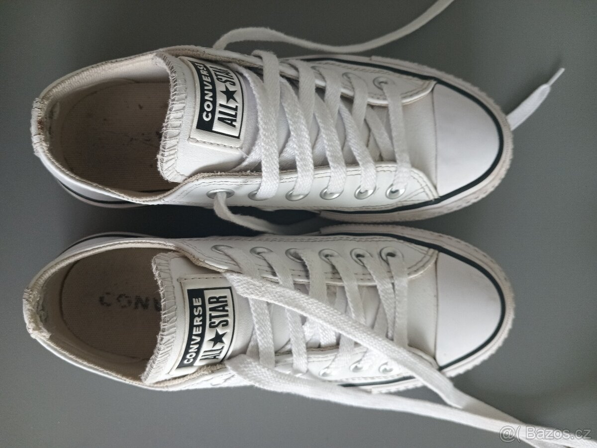 Dívčí bílé tenisky CONVERSE All Stars na platformě, vel. 35 - 7