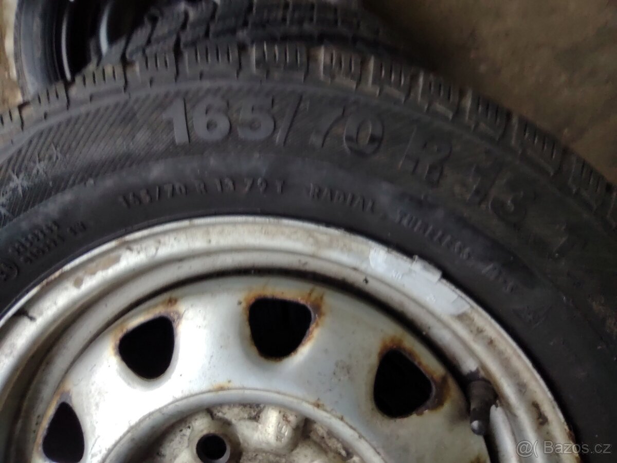 165/70 R13 ZIMNÍ PNEU polaris + DISKY 4X100mm FELICIA - 7