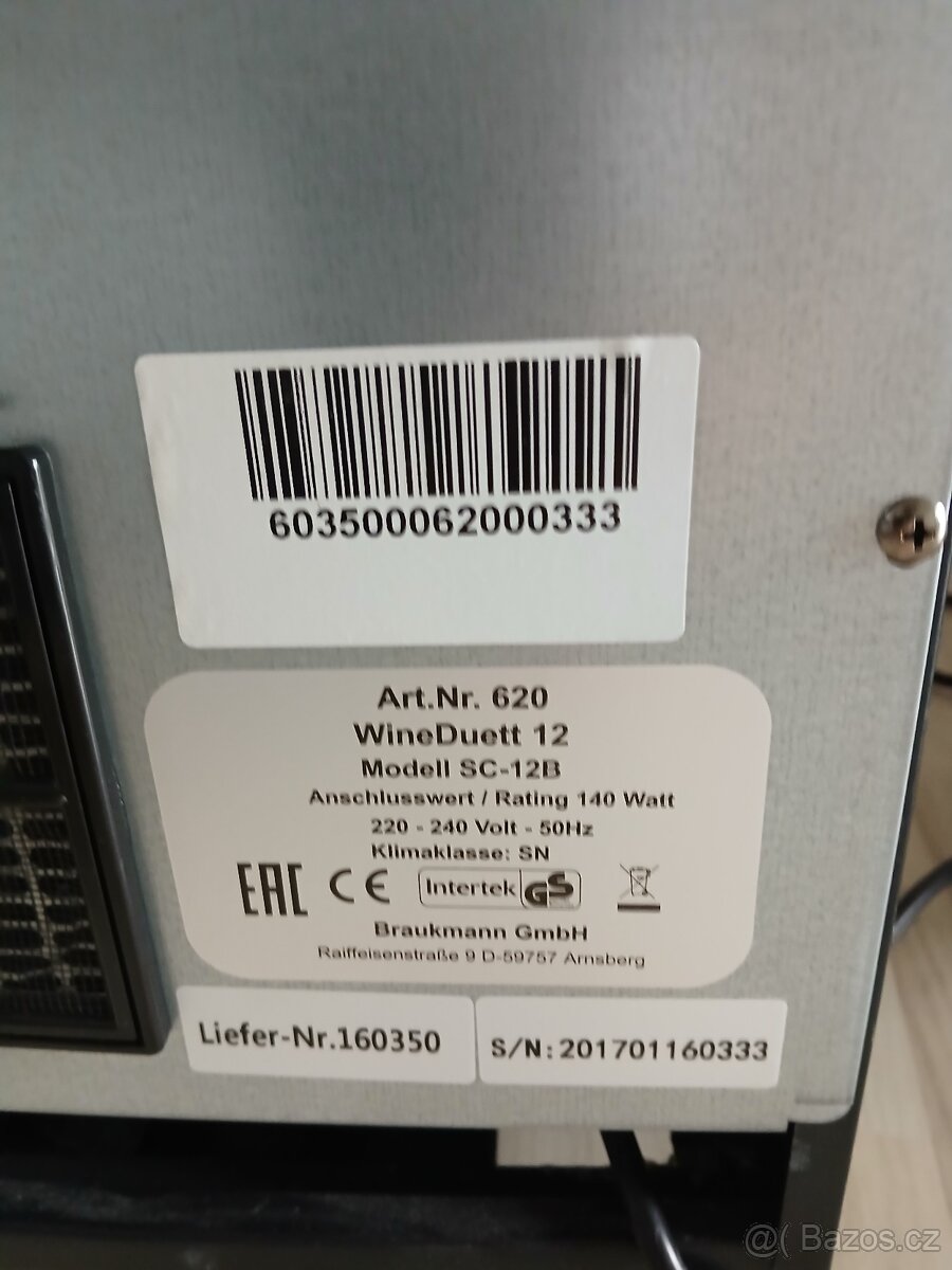 Polovodičová vinotéka 2-zónová na 12 lahví - 7