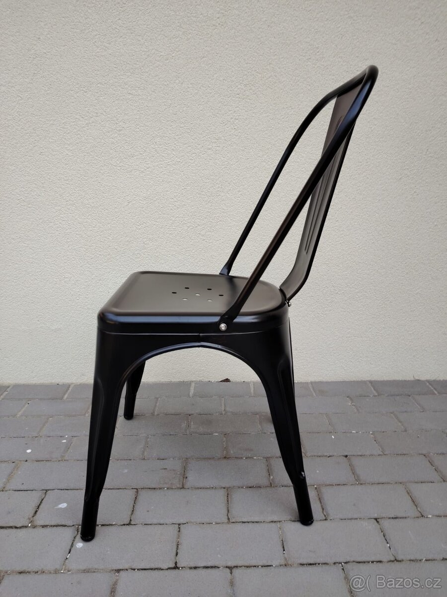 Nové gastro židle Paris, kov, černá, 4 kusy - 7