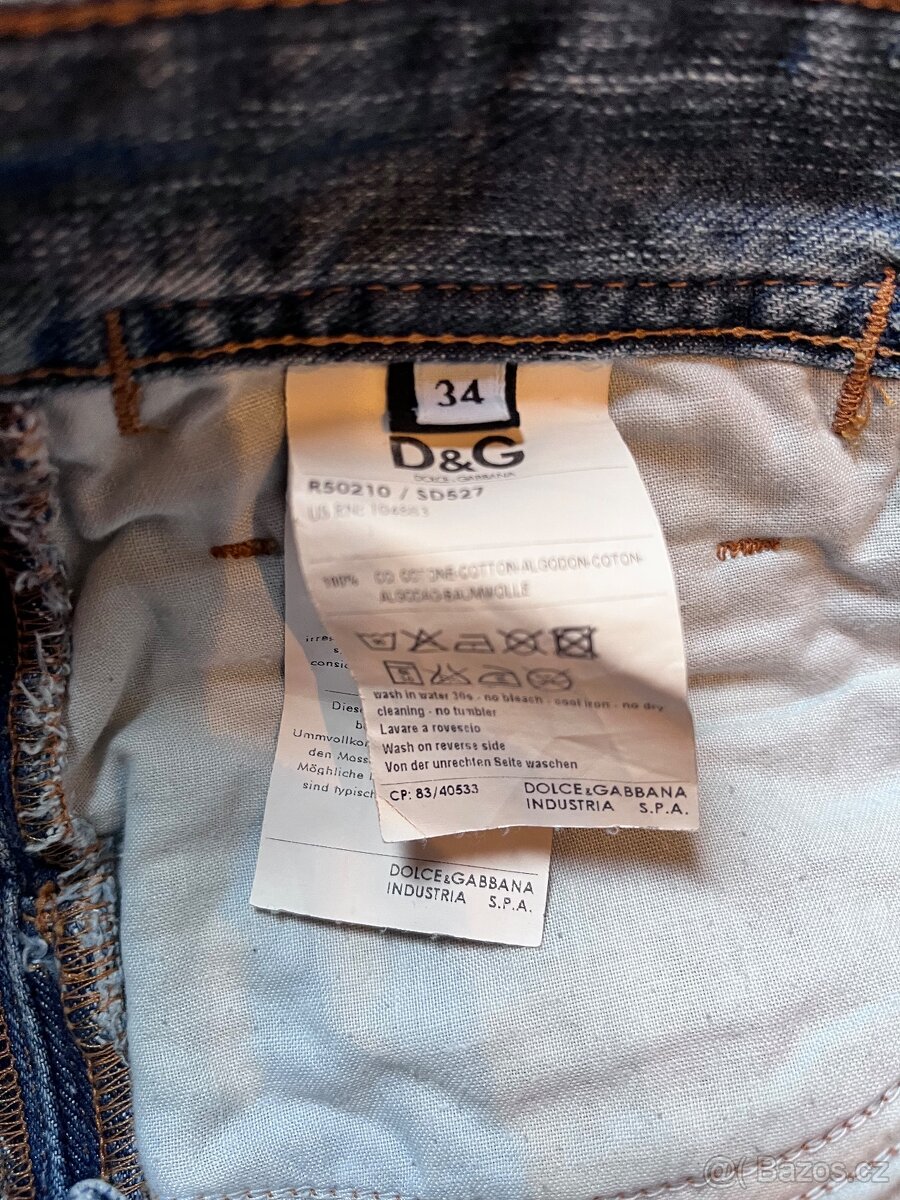 Pánské džíny D&G DOLCE&GABBANA vel. 34 - 7