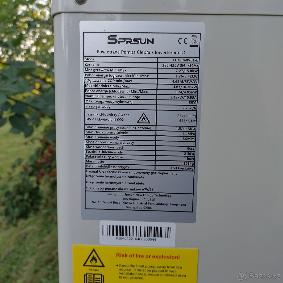 Tepelné čerpadlo Sprsun R32 16 kW Monoblok - 7