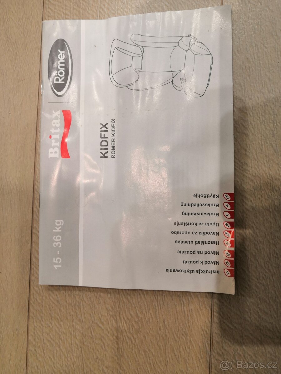 Nabízím autosedačka Römer Kidfix 15-36 kg - 7