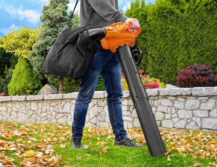 Benzinové motorové dmychadlo fukar vysavač drtič listí - 7