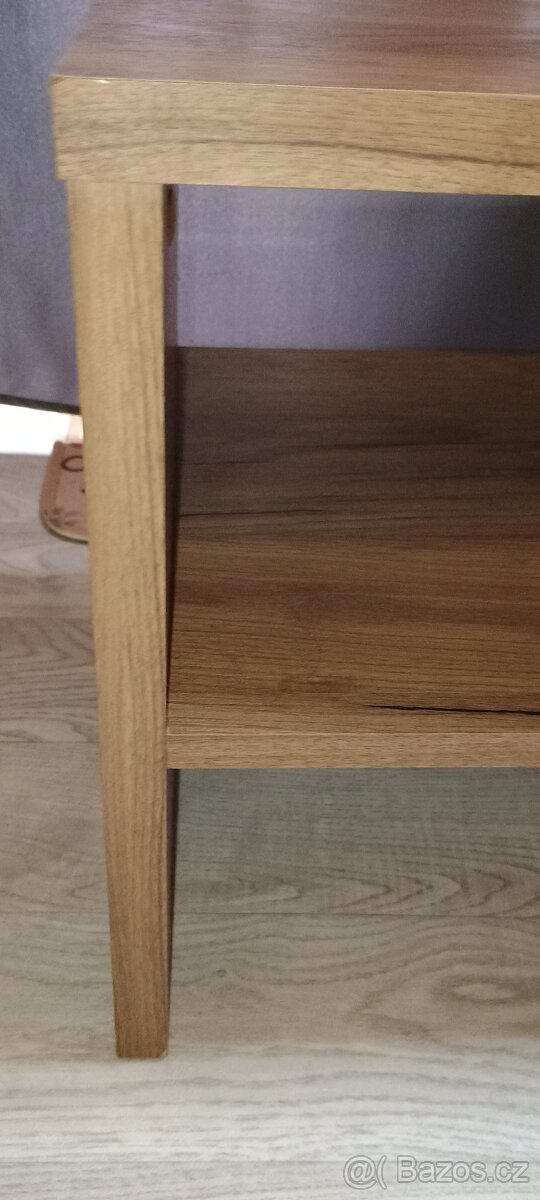 Konferenci mini stolek 80x35x40 cm / TV stolek v hnede barve - 7