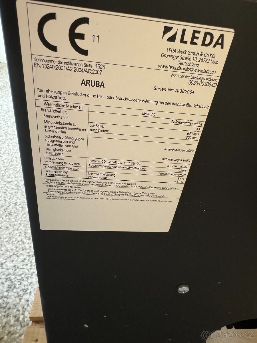 kompaktní litinová kamna LEDA - ARUBA - 7