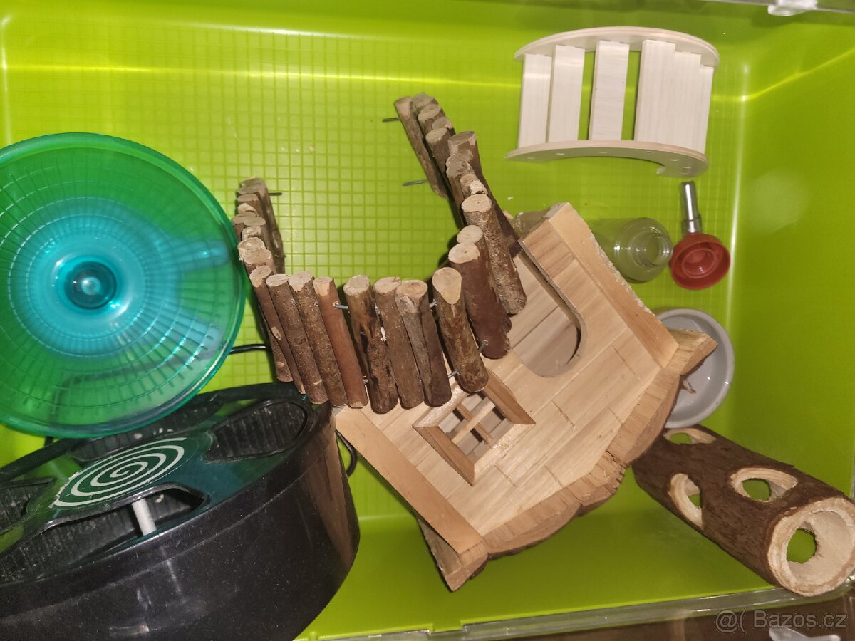 Klec pro křečka i zlatého velká plastová s vybavením a Zlín - 7