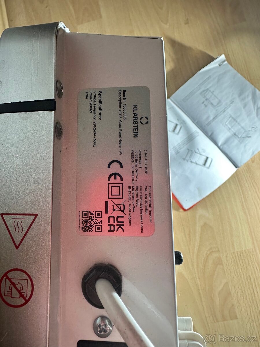 Prodám. Infra topeni KLARSTEIN - 7