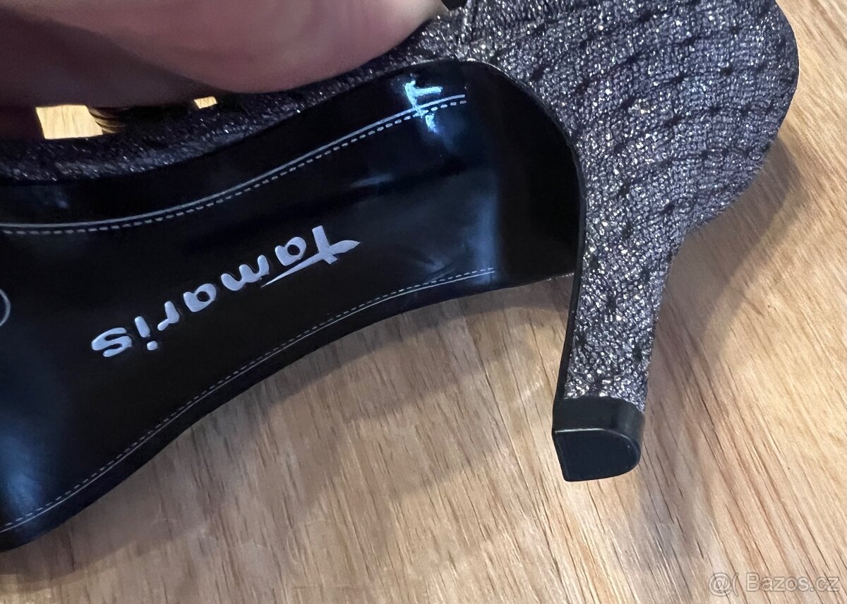 Dámské plesové stříbrné boty Tamaris vel. 41 - 7