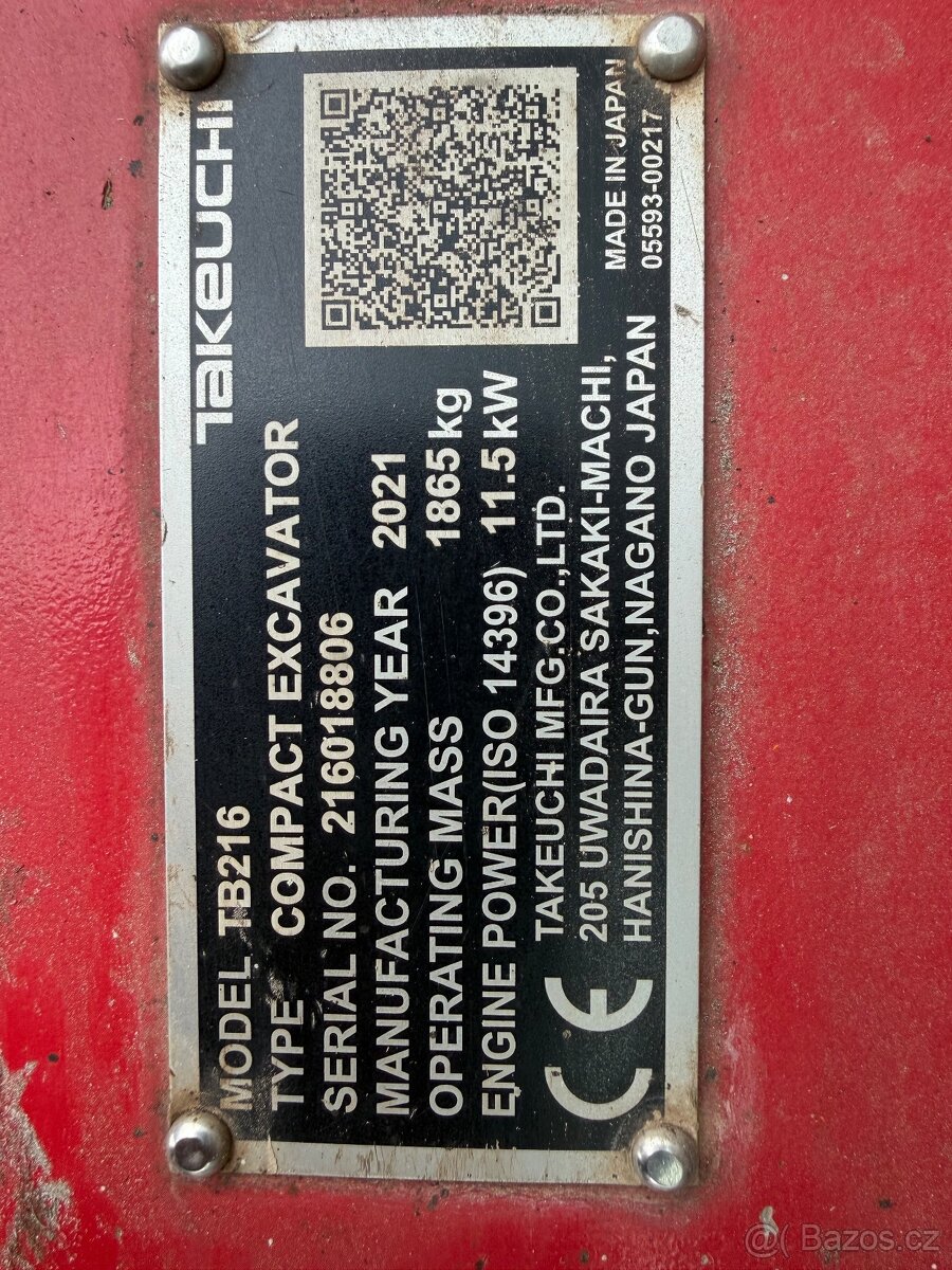 Minibagr Takeuchi TB216 - 7