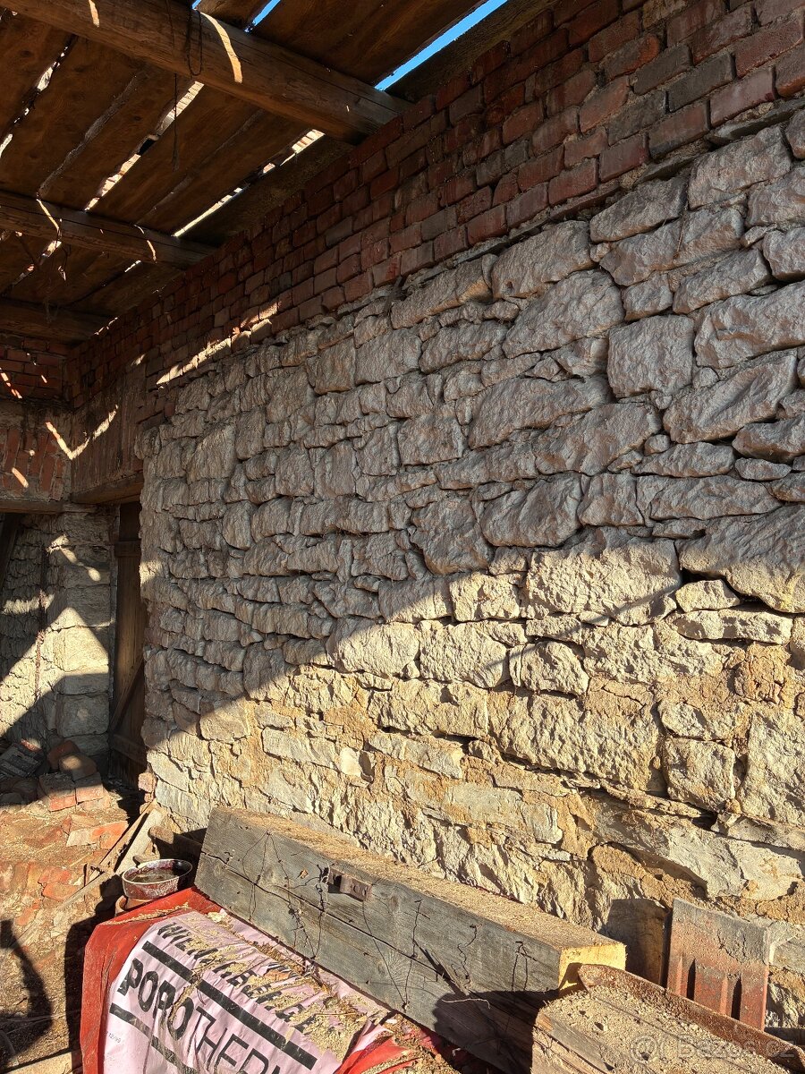 Lomový kámen - opuka / cihly - 7