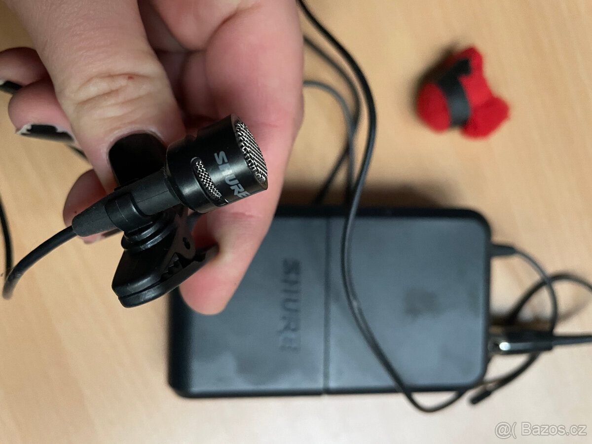 SHURE dvoukanálový přijímač + ruční mikrofon, kapesní vysíl - 7
