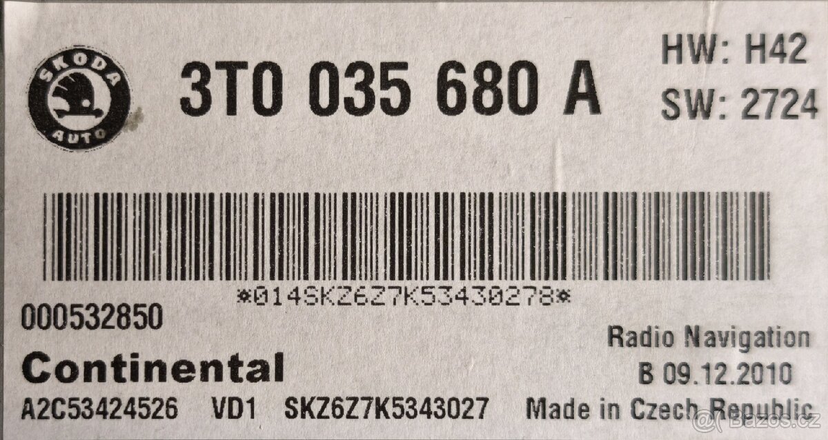 Columbus RNS510 3T0035680A LED aktualizované - 7