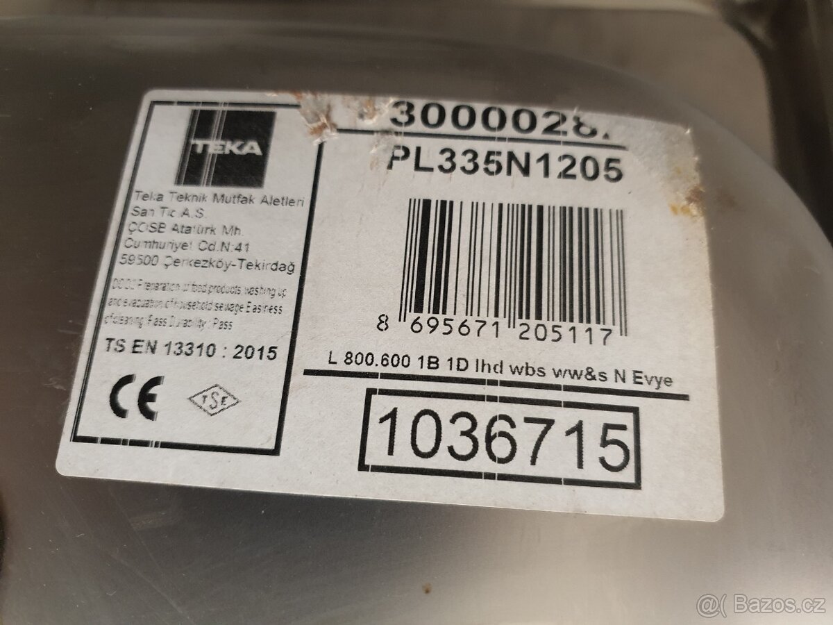 TEKA nerez kuchyňský dřez 80x60 celoplošný - 7