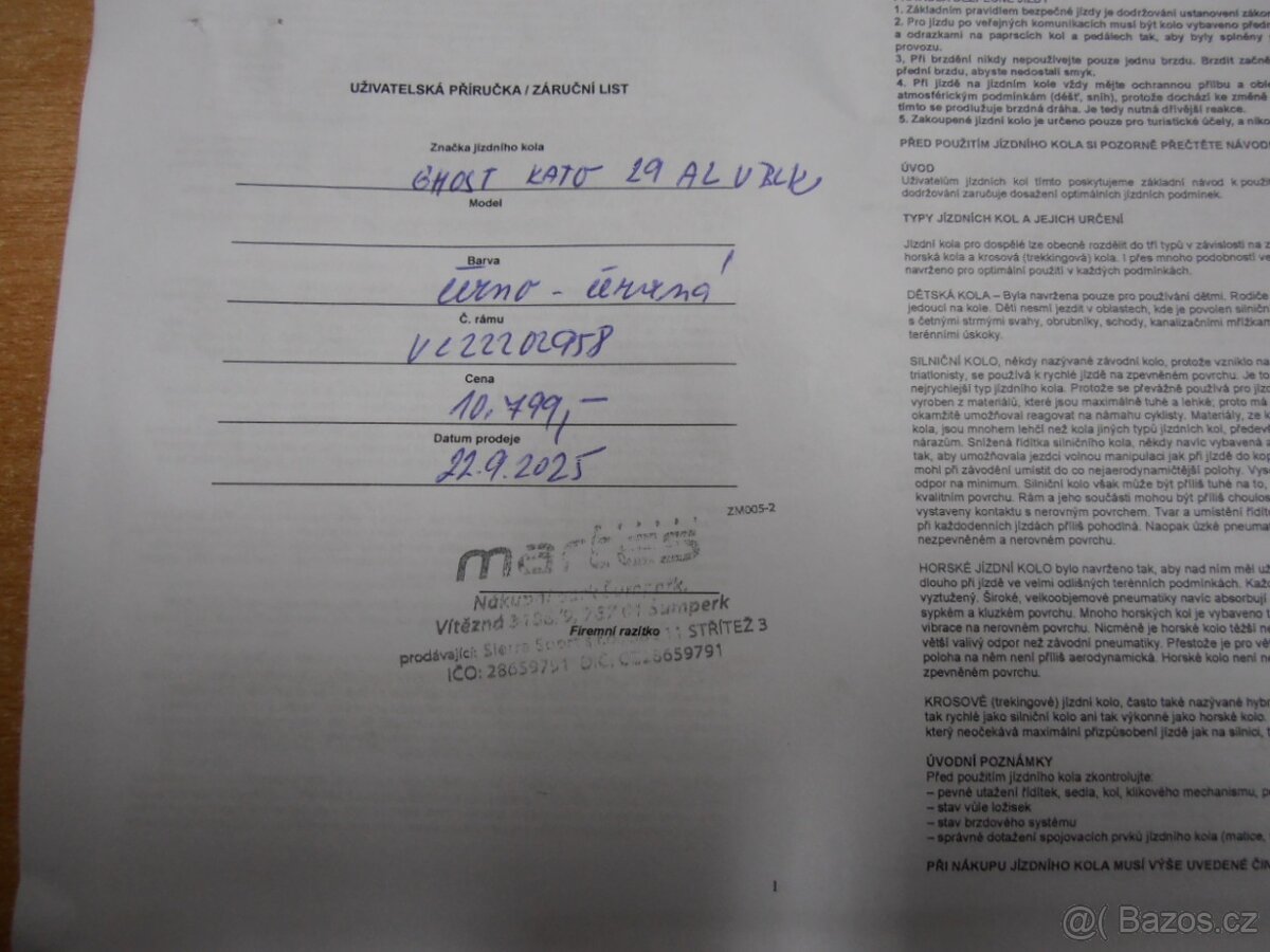 Horské kolo Ghost Kato 29 ALU Black/Riot Red M - 7